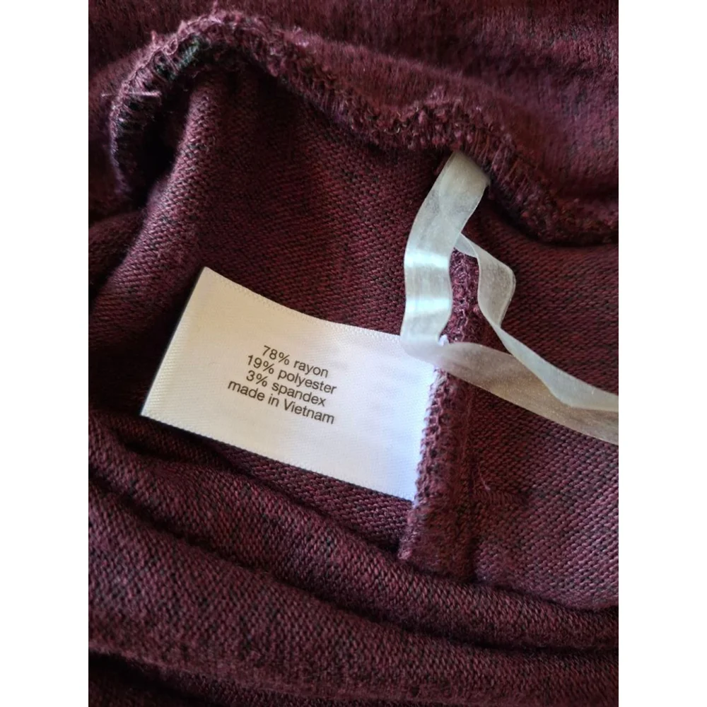 Lane Bryant Burgundy Size 18/20 soft off the shoulder crossover career jumpsuit - Picture 6 of 6